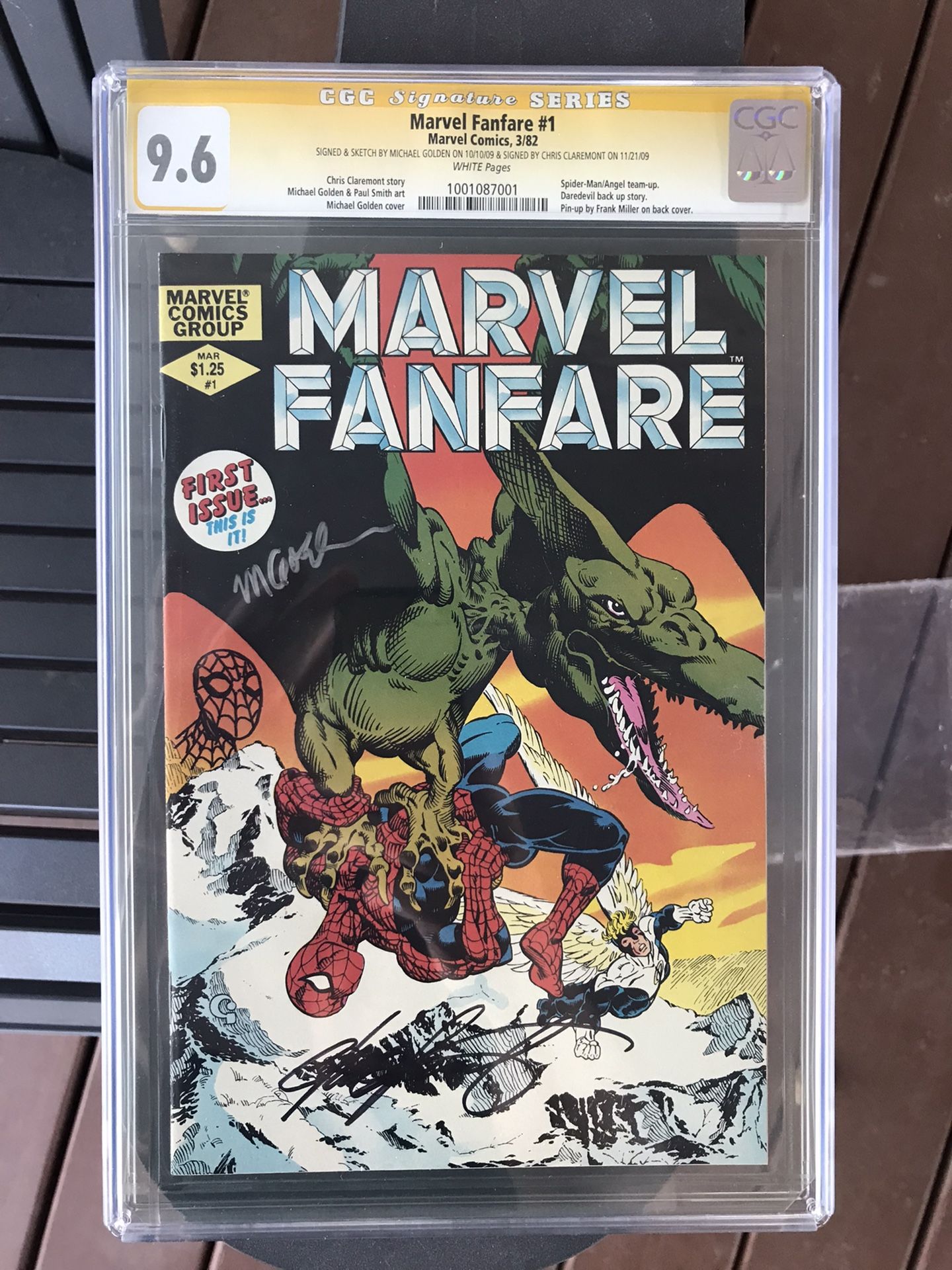 Marvel Fanfare #1 (1982) CGC 9.6 — Signed & Sketched by Micheal Golden & Claremont