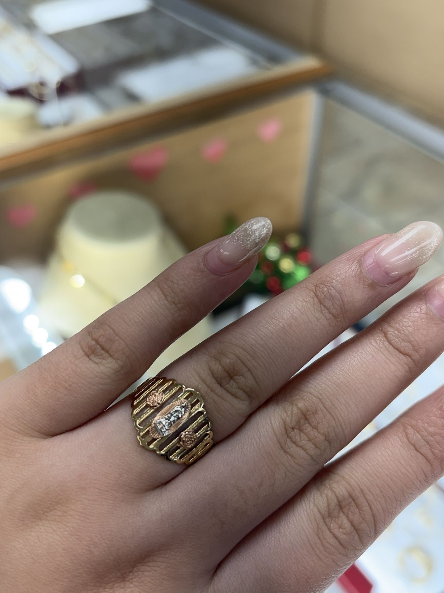Anillo Virgen De Guadalupe 14k