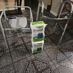 Walker + Toilet Chair  Adult Diapers Size M