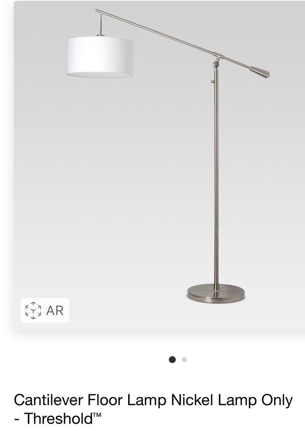 Brand New Cantilever Nickel Floor Lamp By Threshold For Sale In