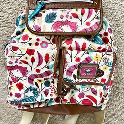 Lily Bloom Floral Cat Purse Backpack 