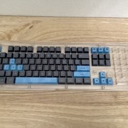 Matrix Keyboards Gaming Keycaps, Missing Number Pad Keycaps, Black/Skyblue