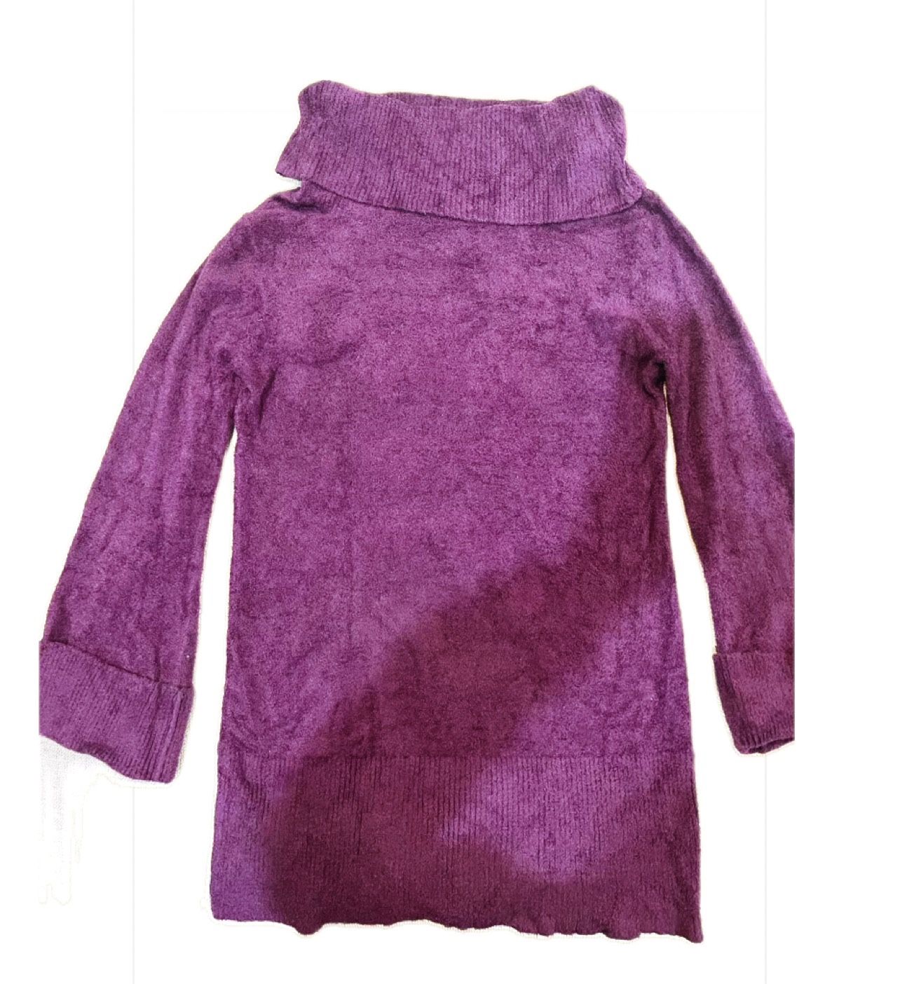 Purple long sweater dress