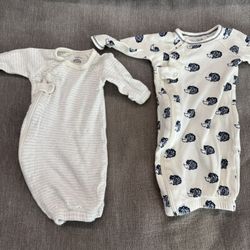 2 Premie Nightgowns - Gender Neutral