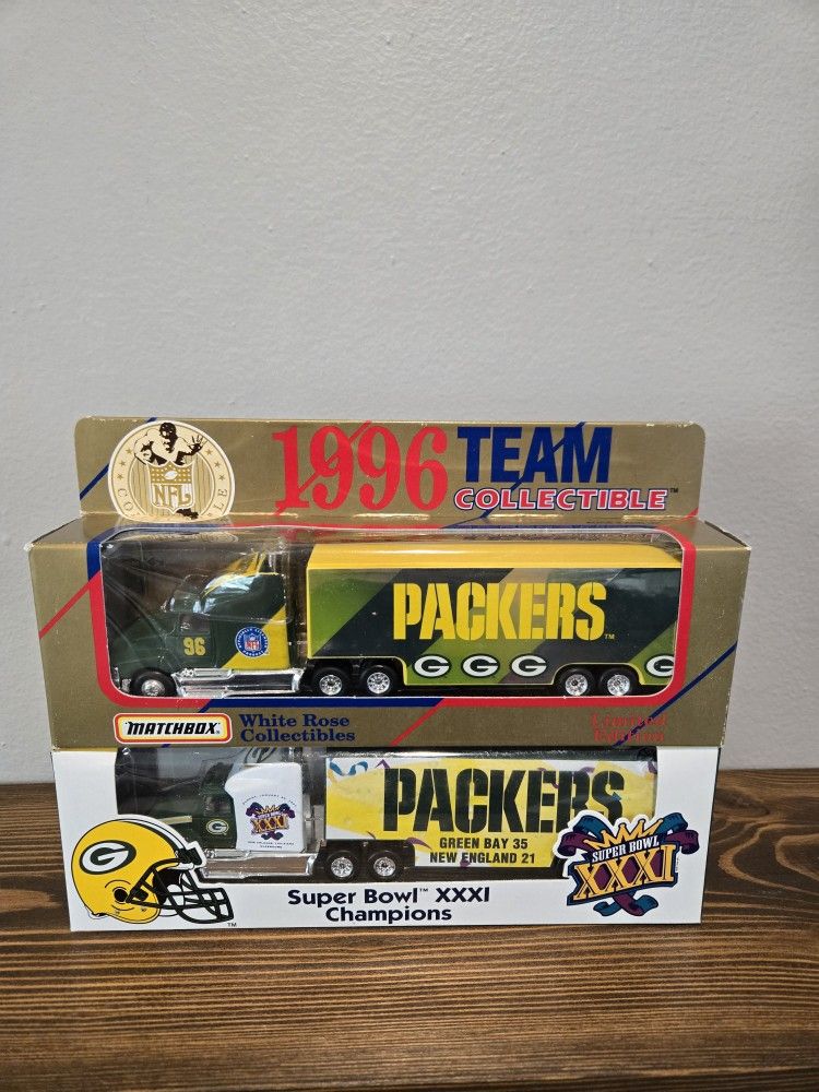 Green Bay Packers Football Tractor Trailor Collectable Trucks