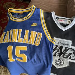 King’s hockey jersey and Vince Carter’s high school basketball jersey