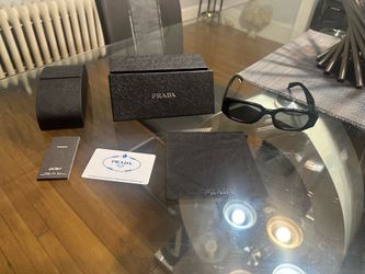 Prada Black Rectangle Sunglasses w/ Original Case & Accessories  Authentic Prada black rectangle sunglasses in excellent condition. Comes with the ori