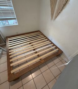 King wood bed frame