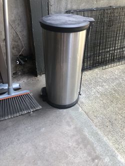 Chrome Garbage Can