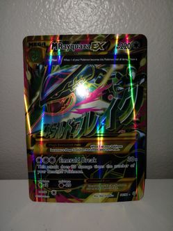 JUMBO Pokemon Card Collection  w/ M Rayquaza EX 98/98  Holo Oversized Card