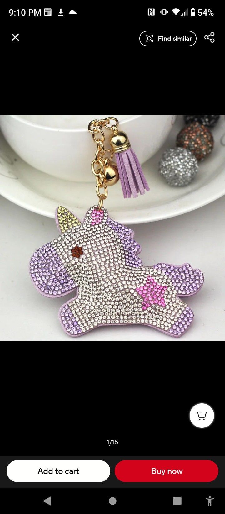 🩷 Diamond Unicorn Keychain New