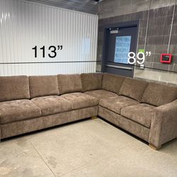 Brand New Thomasville Brown Corner Sectional Sofa - Delivery Available 