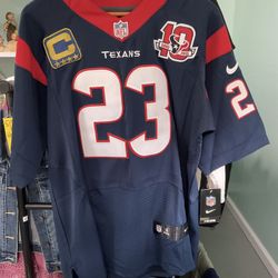 Texans FOSTER 23 Jersey With Captains Gold patch - New With Tags 