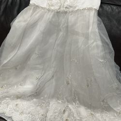 White Fancy Girls Dress