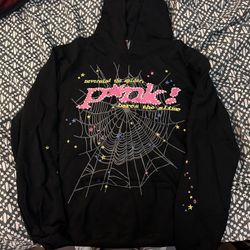 medium sp5der hoodie black