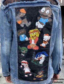 90s Gangsta's Custom Jean Jacket