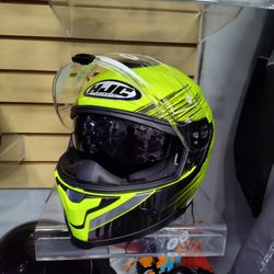 HJC Motorcycle Helmet Size Large High Visibility Yellow For Better Safety