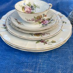 limoges france floral fine bone china dinnerware 