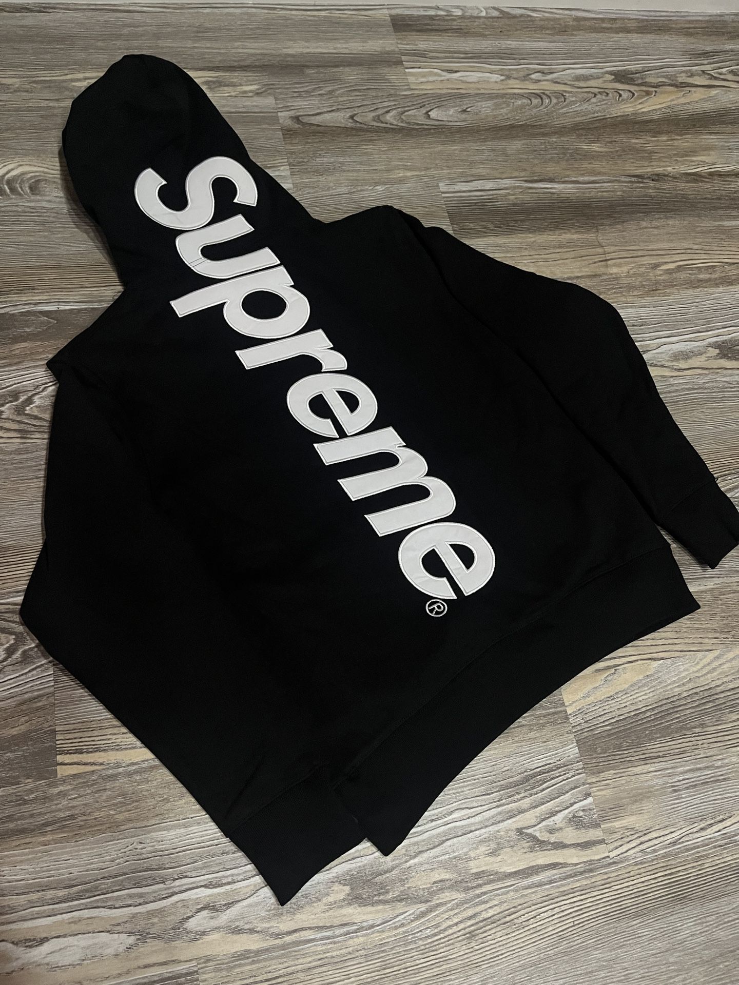 Black White Supreme Hoodie