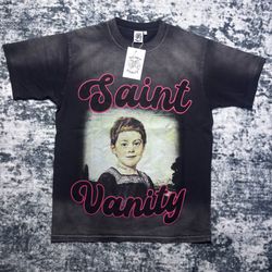 Saint Vanity Graphic Tee - Faded Black Vintage Wash - Brand New With Tags - Size S