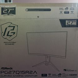 27" 2560X1440/2K QHD DISPLAY PHANTOM® GAMING ASRock PG27Q15R2A CURVED GAMING MONITOR