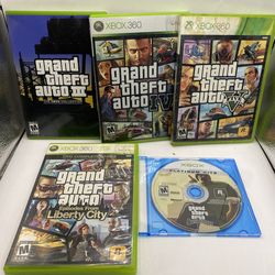 Grand Theft Auto Xbox Collection 3,4,5, San Andreas + liberty City - 5 game lot