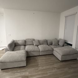 U-shaped Sofa Couch Reversible Chaise Sectional