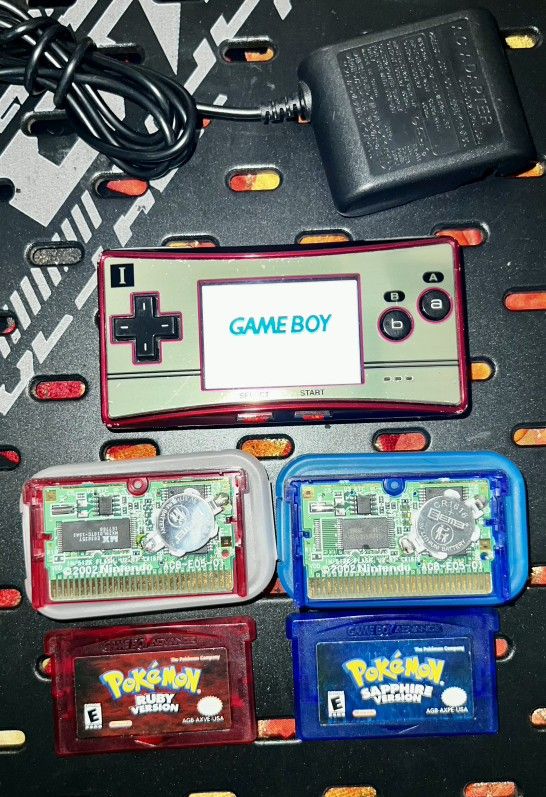 NINTENDO GAMEBOY MICRO AND POKEMON GAMES 