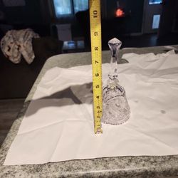 Crystal Cut Glass 9" Bell With Saw Tooth Edges