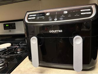 Gourmia Dual Basket Air Fryer - 10 Qt Large Capacity, FryForce360°,