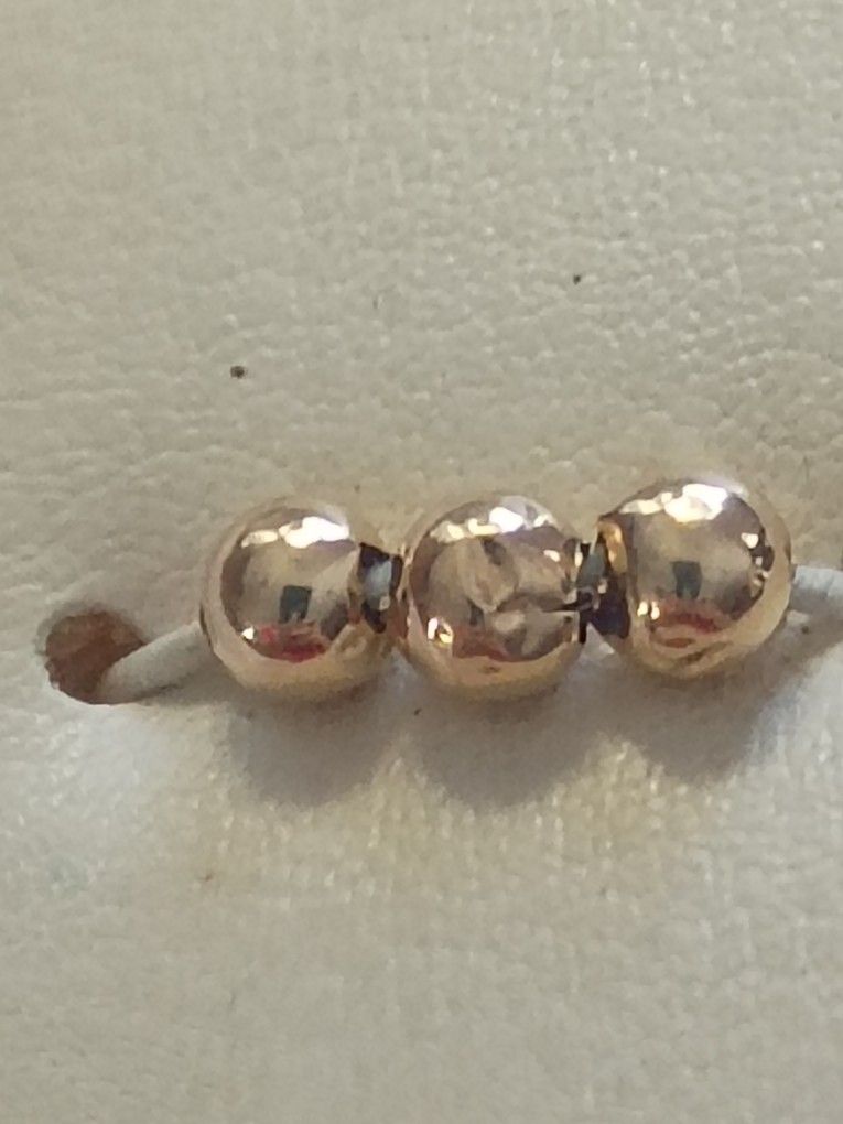 3, 14k Spacers 3.5 MM Approximately Pre-owned Has Mark And Bent Marks Dent