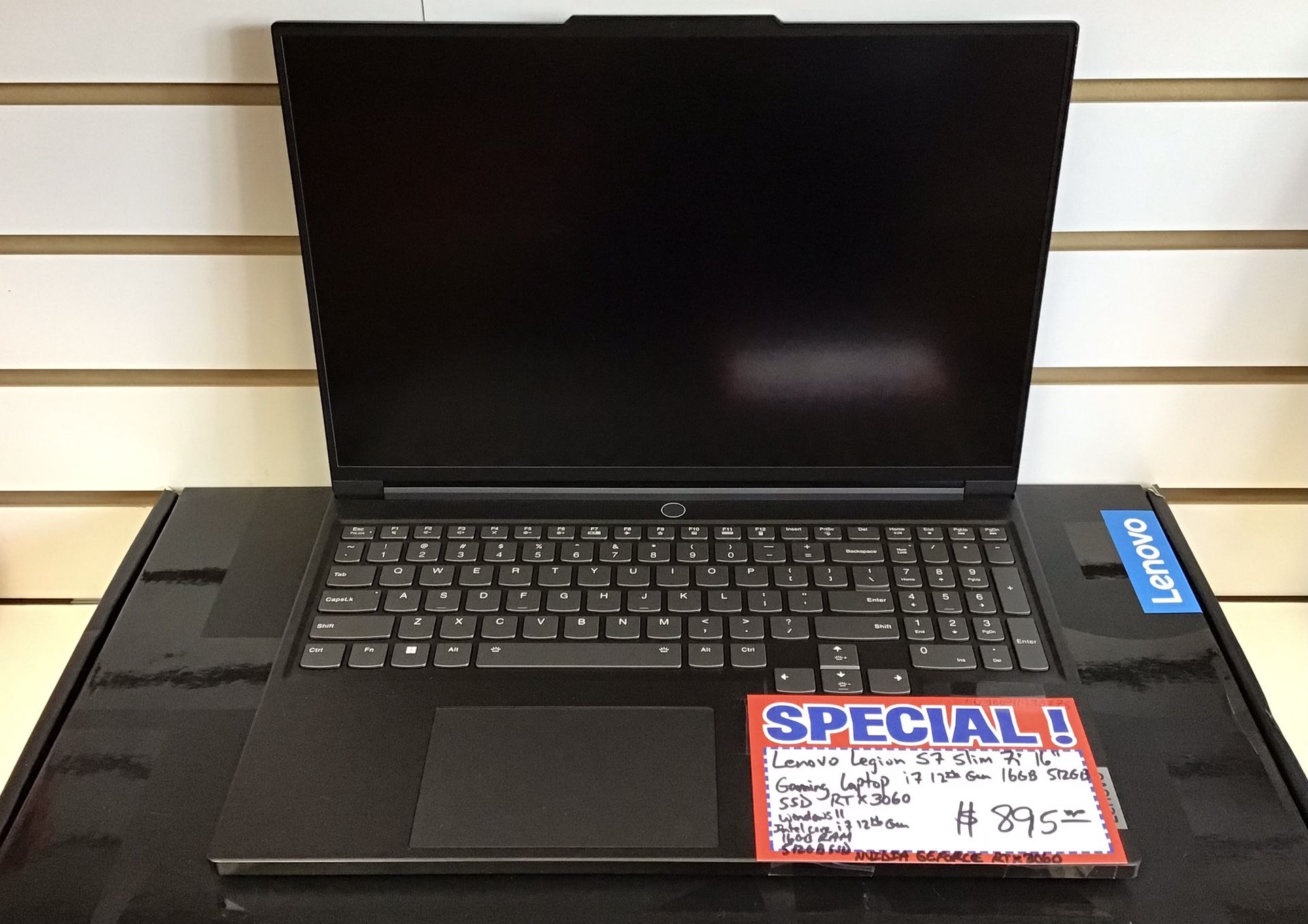 Lenovo Legion S7 Slim 7i 16” Gaming Laptop i7 12th Gen 16GB 512GB SSD RTX3060