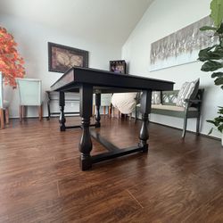 Dark Wood Dining Table 