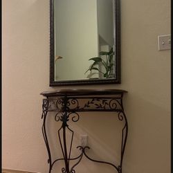 Mirror and console table