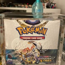 Sealed Brilliant Stars Booster Box And Protection Case