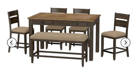 Counter height Dining Table : 6pc