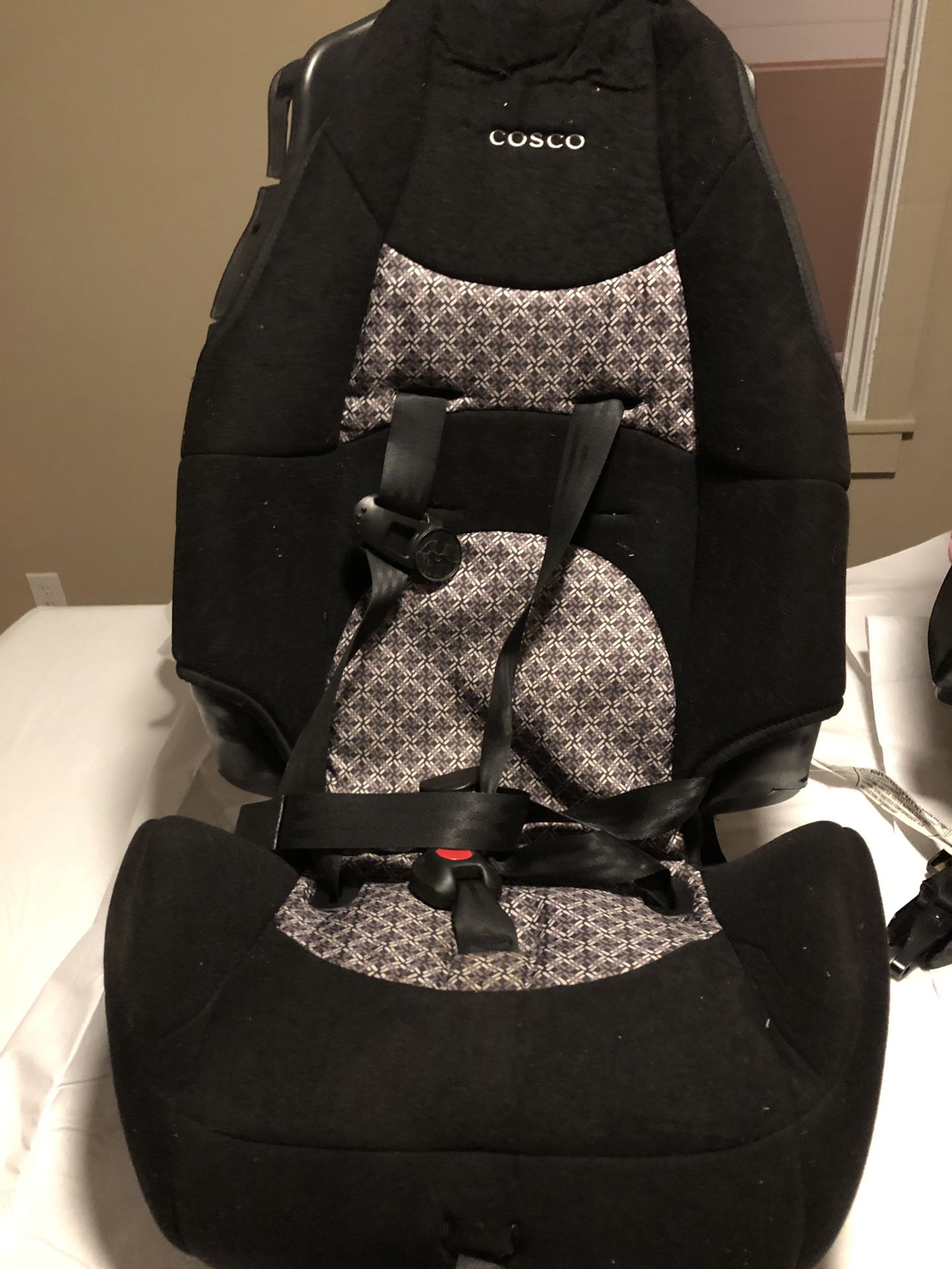 Cosco – Highback 2-in-1 Booster Car Seat – 5-Point Harness or Belt-positioning – Machine Washab