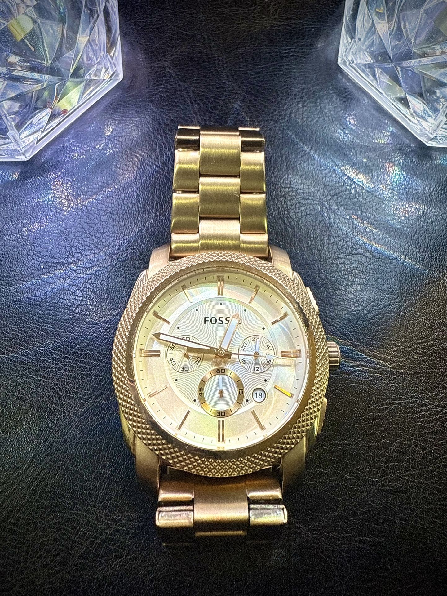 *RARE* Fossil Chronograph FS5193 Men’s Gold-Tone 45mm Watch