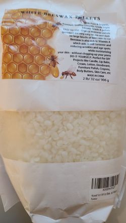 White Beeswax Pellets 2 LB Bag