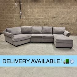 Gray Bauhaus Sectional Couch Sofa from Raymour and Flanagan (DELIVERY AVAILABLE! 🚛💨)