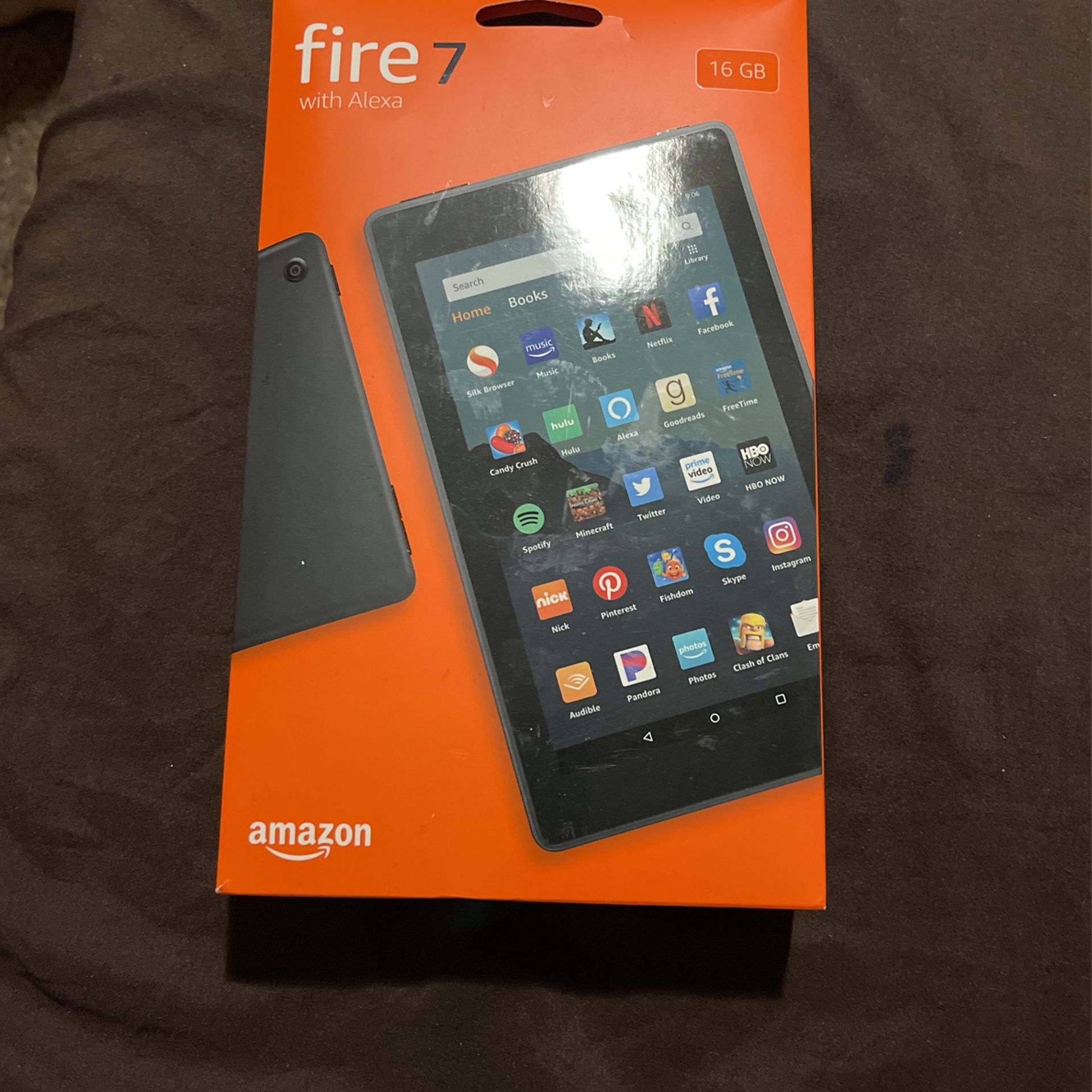  Fire 7 tablet, 7" display, 16 GB, latest model (2019 release), Black