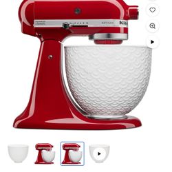 KitchenAid 5 Qt. White Mermaid Lace Ceramic Bowl (new)