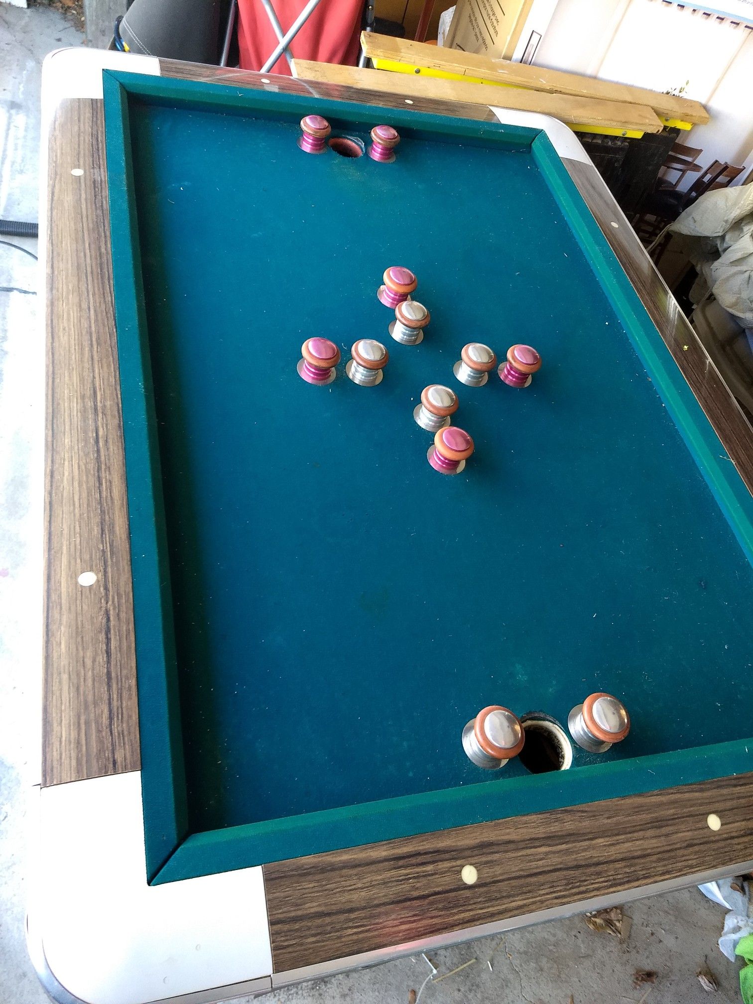 Vintage Coin-op Bumper Pool table