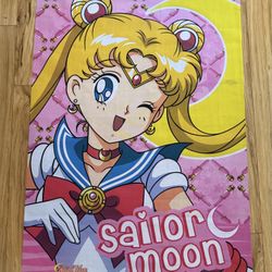 Sailor Moon Pink Fabric Wall Scroll Poster