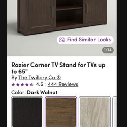 Rozier Corner TV Stand for TVs up to 65" - Like New