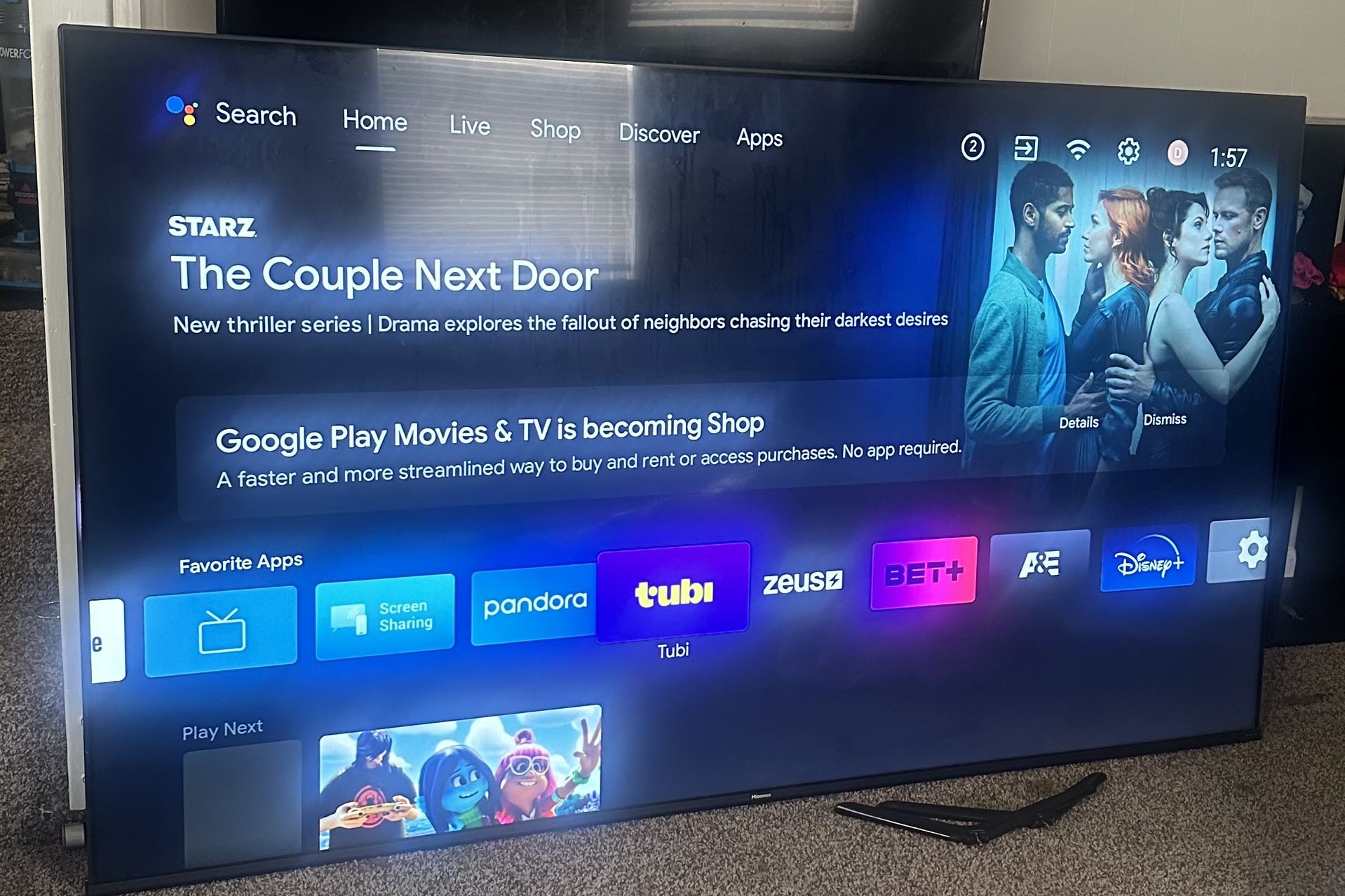 75 Inch smart Tv With Google, Remote And Stand