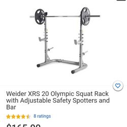 Adjustable Olympic squat rack