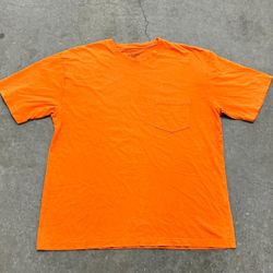 Bass American Classics Plain Orange Pocket T Shirt
