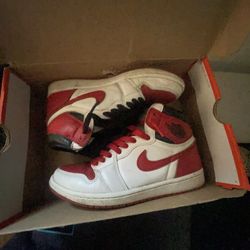 Jordan 1 White/university Red  