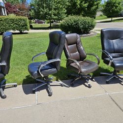 2 Leather Computer Chairs